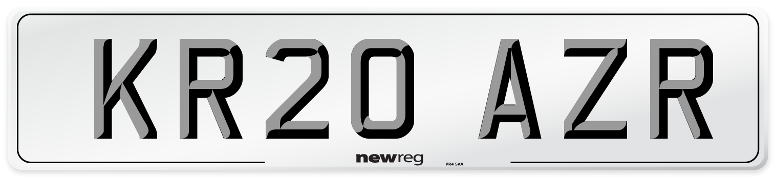 KR20 AZR Number Plate from New Reg